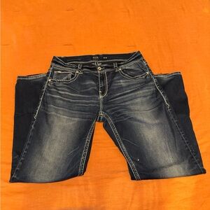 Buckle Men's Straight Fit Blue Jeans